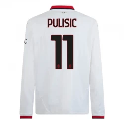 AC Milan Christian Pulisic #11 Auswärts Trikot 2024/25 Langarm Fußballtrikot