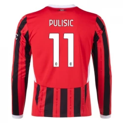 AC Milan Christian Pulisic #11 Heim Trikot 2024/25 Langarm Fußballtrikot