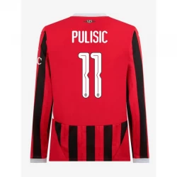 AC Milan Christian Pulisic #11 Heim Trikot 2024/25 UCL Langarm Fußballtrikot