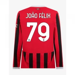 AC Milan Joao Felix #79 Heim Trikot 2024/25 Langarm Fußballtrikot