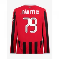 AC Milan Joao Felix #79 Heim Trikot 2024/25 UCL Langarm Fußballtrikot