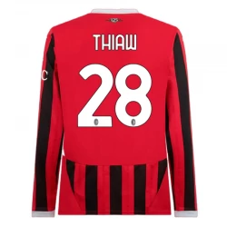 AC Milan Thiaw #28 Heim Trikot 2024/25 Langarm Fußballtrikot