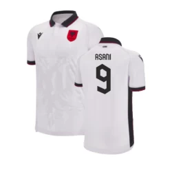 Albanien Asani #9 Auswärts Trikot EM 2024 Fußballtrikot