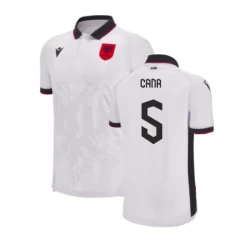 Albanien Cana #5 Auswärts Trikot EM 2024 Fußballtrikot