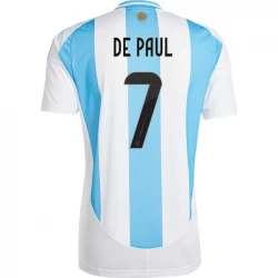 Argentinien De Paul #7 Heim Trikot Copa America 2024 Fußballtrikot