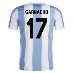 Argentinien Garnacho #17 Heim Trikot 2024 50th Anniversary Fußballtrikot