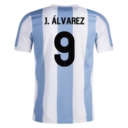 Argentinien J. Alvarez #9 Heim Trikot 2024 50th Anniversary Fußballtrikot