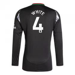 Arsenal FC White #4 Auswärts Trikot 2024/25 Langarm Fußballtrikot