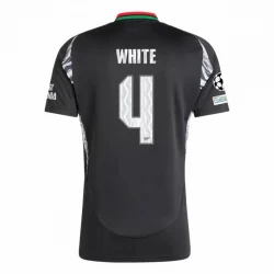 Arsenal FC White #4 Auswärts Trikot 2024/25 UCL Fußballtrikot