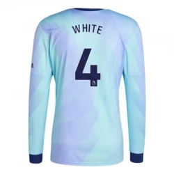 Arsenal FC White #4 Ausweich Trikot 2024/25 Langarm Fußballtrikot