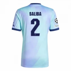 Arsenal FC William Saliba #2 Ausweich Trikot 2024/25 UCL Fußballtrikot