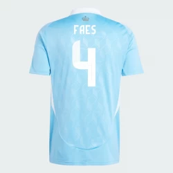 Belgien Faes #4 Auswärts Trikot EM 2024 Fußballtrikot