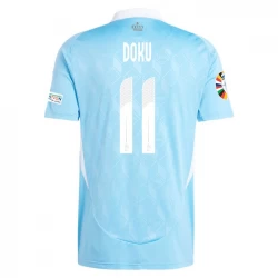 Belgien Jérémy Doku #11 Auswärts Trikot EM 2024 Fußballtrikot