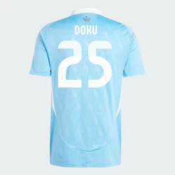 Belgien Jérémy Doku #25 Auswärts Trikot EM 2024 Fußballtrikot