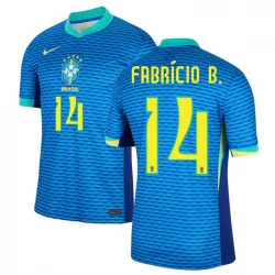 Brasilien Fabricio B. #14 Auswärts Trikot Copa America 2024 Fußballtrikot