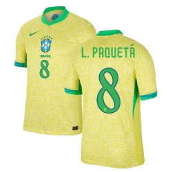 Brasilien L.paqueta #8 Heim Trikot Copa America 2024 Fußballtrikot