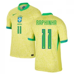 Brasilien Raphinha #11 Heim Trikot Copa America 2024 Fußballtrikot