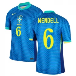 Brasilien Wendell #6 Auswärts Trikot Copa America 2024 Fußballtrikot
