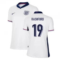 Damen England Marcus Rashford #19 Heim Trikot EM 2024 Fußballtrikot