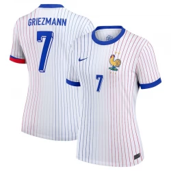 Damen Frankreich Antoine Griezmann #7 Auswärts Trikot EM 2024 Fußballtrikot