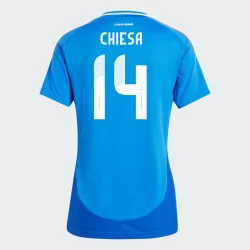 Damen Italien Federico Chiesa #14 Heim Trikot EM 2024 Fußballtrikot