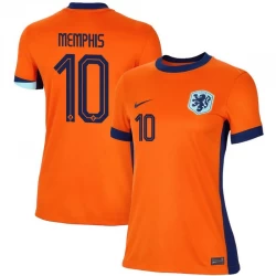 Damen Niederlande Memphis Depay #10 Heim Trikot EM 2024 Fußballtrikot