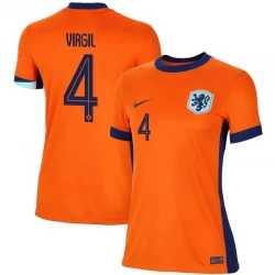 Damen Niederlande Virgil van Dijk #4 Heim Trikot EM 2024 Fußballtrikot