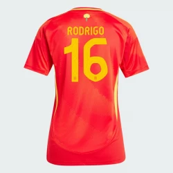 Damen Spanien Rodrigo #16 Heim Trikot EM 2024 Fußballtrikot
