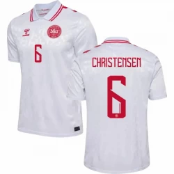Dänemark Christensen #6 Auswärts Trikot EM 2024 Fußballtrikot