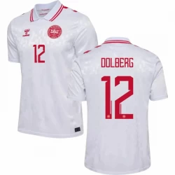 Dänemark Dolberg #12 Auswärts Trikot EM 2024 Fußballtrikot