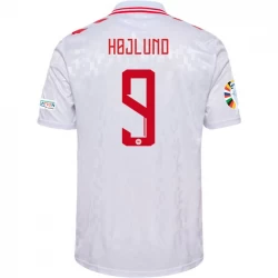 Dänemark Hojlund #9 Auswärts Trikot 2024 Fußballtrikot