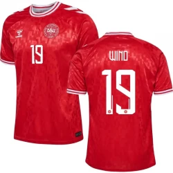 Dänemark Wind #19 Heim Trikot EM 2024 Fußballtrikot