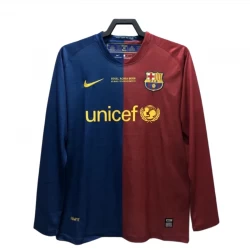 FC Barcelona Heim Trikot 2008-09 Champions League Finale Retro Langarm Fußballtrikot