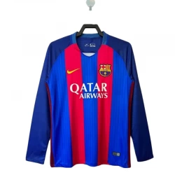 FC Barcelona Heim Trikot 2016-17 Retro Langarm Fußballtrikot