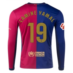 FC Barcelona Lamine Yamal #19 Heim Trikot 2024/25 Langarm Fußballtrikot