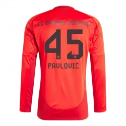 FC Bayern München Pavlovic #45 Heim Trikot 2024/25 Langarm Fußballtrikot