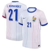 Frankreich L.Hernandez #21 Auswärts Trikot EM 2024 Fußballtrikot
