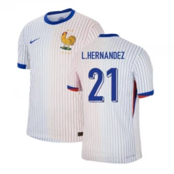 Frankreich L.Hernandez #21 Auswärts Trikot EM 2024 Fußballtrikot