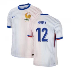 Frankreich Thierry Henry #12 Auswärts Trikot EM 2024 Fußballtrikot