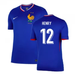 Frankreich Thierry Henry #12 Heim Trikot EM 2024 Fußballtrikot