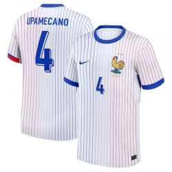 Frankreich Upamecano #4 Auswärts Trikot EM 2024 Fußballtrikot