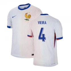 Frankreich Vieira #4 Auswärts Trikot EM 2024 Fußballtrikot