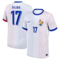 Frankreich William Saliba #17 Auswärts Trikot EM 2024 Fußballtrikot