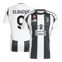 Juventus FC Vlahovic #9 Heim Trikot 2024/25 Save The Children Fußballtrikot