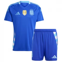 Kinder Argentinien Auswärts Trikotsatz Copa America 2024 Fußballtrikot