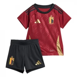 Kinder Belgien Heim Trikotsatz EM 2024 Fußballtrikot