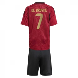 Kinder Belgien Kevin De Bruyne #7 Heim Trikotsatz EM 2024 Fußballtrikot