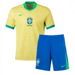 Kinder Brasilien Heim Trikotsatz Copa America 2024 Fußballtrikot