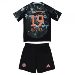 Kinder FC Bayern München Alphonso Davies #19 Auswärts Trikotsatz 2024/25 Fußballtrikot