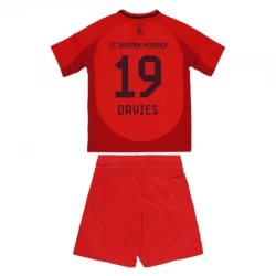 Kinder FC Bayern München Alphonso Davies #19 Heim Trikotsatz 2024/25 Fußballtrikot